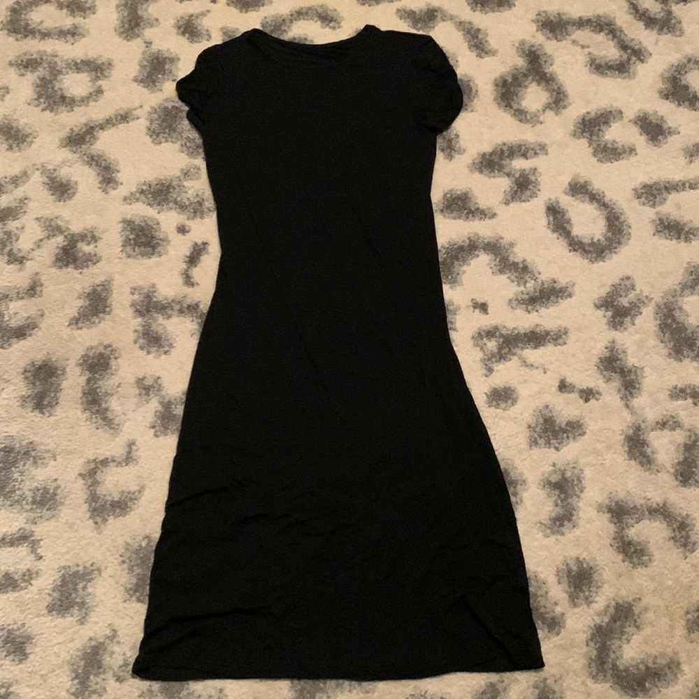 Black midi dress